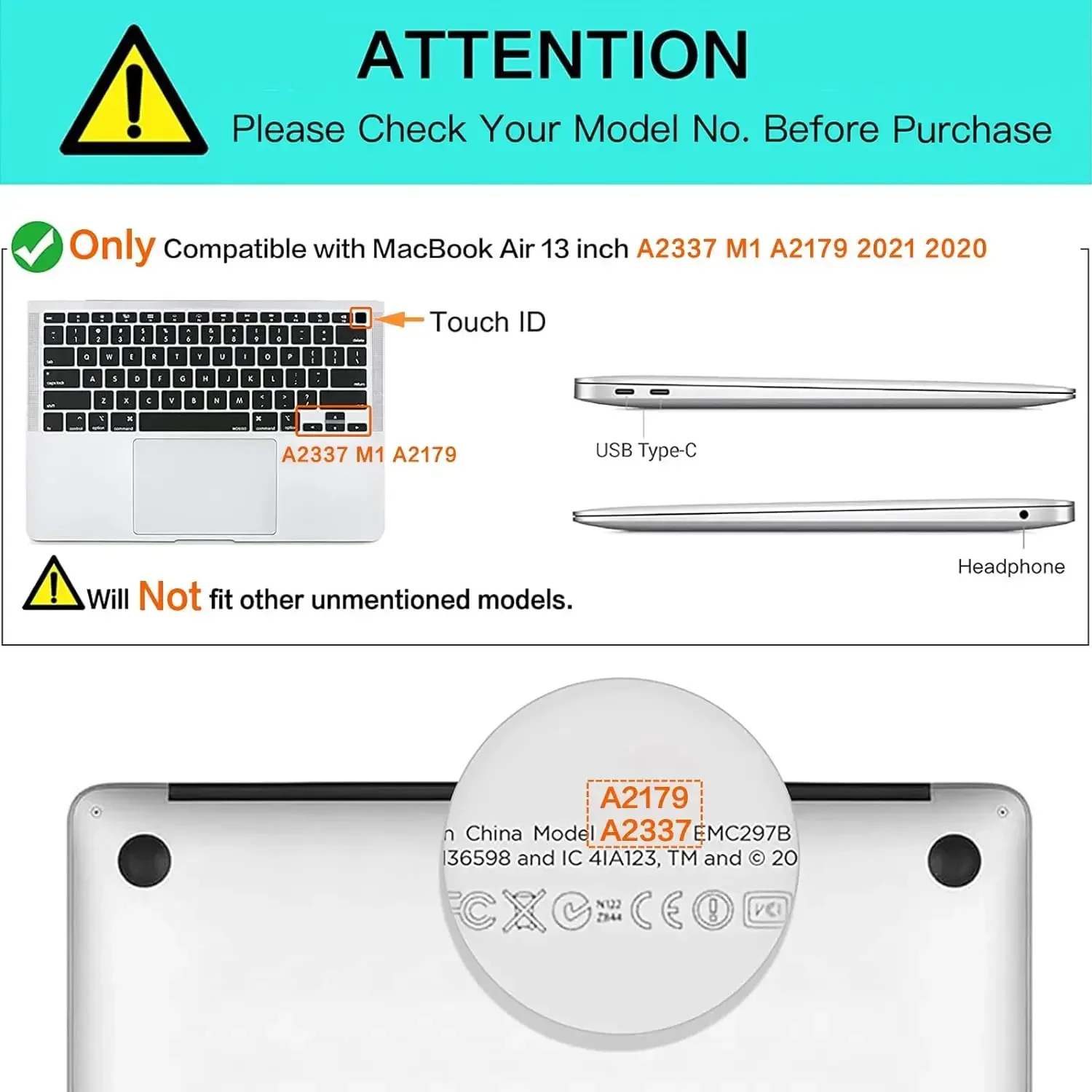 For Macbook Air13 M1 Chip Keyboard Cover Laptop Silicone Protective Film For Macbook A2337 13.3Air Keyboard Cases Release 2020