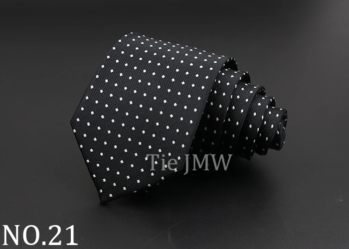 Fashion Neckties Classic Stripe Tie Jacquard Woven Men Polka Dots Necktie Daily Wear Cravat Wedding Party Dress Accessories Gift