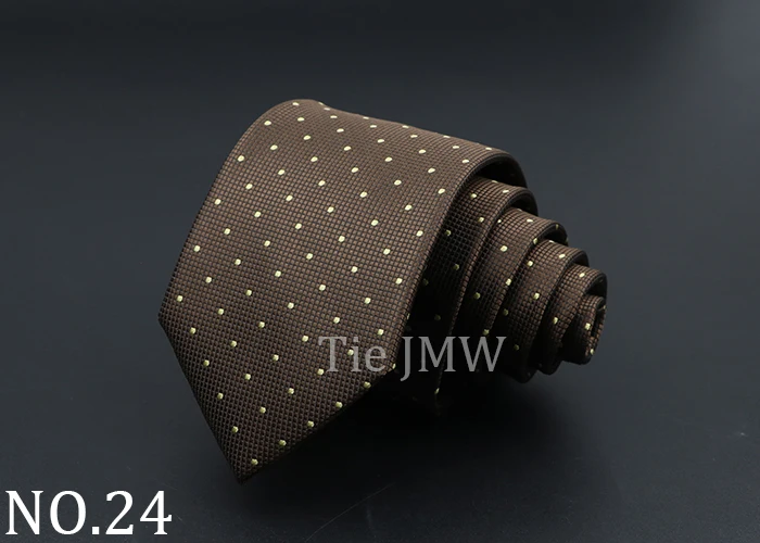 Fashion Neckties Classic Stripe Tie Jacquard Woven Men Polka Dots Necktie Daily Wear Cravat Wedding Party Dress Accessories Gift