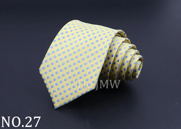 Fashion Neckties Classic Stripe Tie Jacquard Woven Men Polka Dots Necktie Daily Wear Cravat Wedding Party Dress Accessories Gift