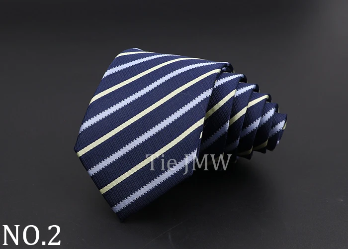 Fashion Neckties Classic Stripe Tie Jacquard Woven Men Polka Dots Necktie Daily Wear Cravat Wedding Party Dress Accessories Gift