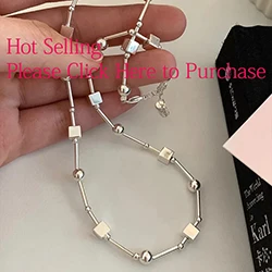 VENTFILLE 925 Sterling Silver Hiphop Necklace New Fashion Simple Geometric Handmade Clavicle Chain Party Jewelry Gifts for Women