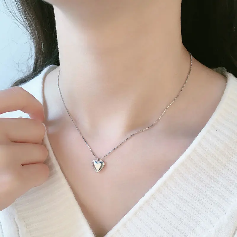 VENTFILLE 925 Sterling Silver Hiphop Necklace New Fashion Simple Geometric Handmade Clavicle Chain Party Jewelry Gifts for Women