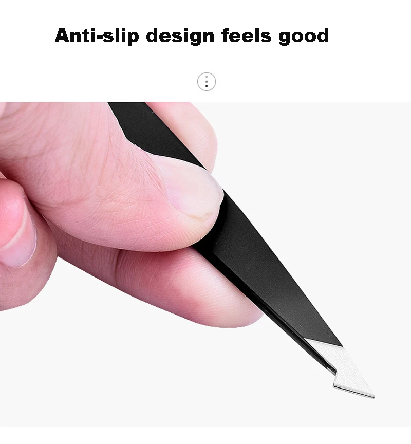 Stainless Steel Eyebrow Tweezer Hair Pluckers Clip Eyebrow Trimmer Eyelash Extension Clip Makeup Beauty Repair For Eyebrow Too