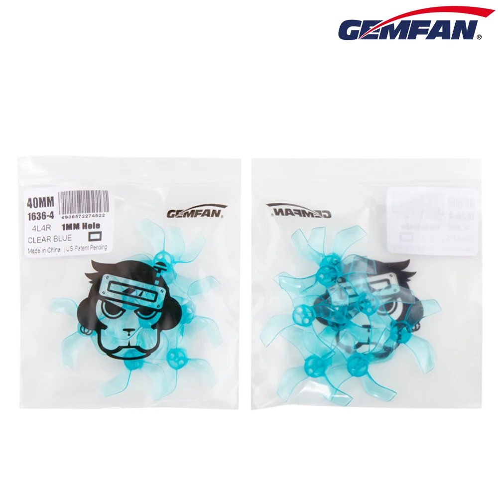 4Pairs 8pcs Shaft 1.5mm 4-Blade Gemfan 1636 1.6x3.6x4 40mm CCW/CW Propeller Hollow Cup Brushless Motor RC Drone Airplane Parts