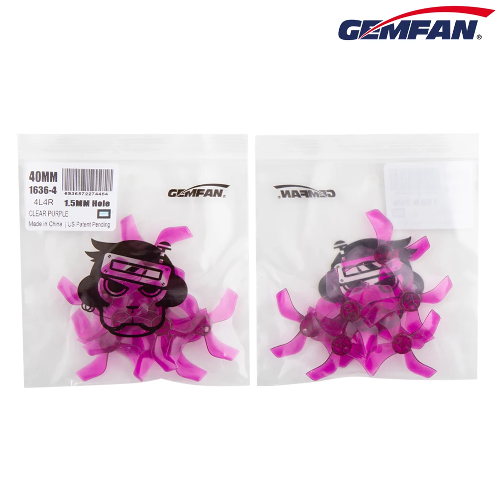 4Pairs 8pcs Shaft 1.5mm 4-Blade Gemfan 1636 1.6x3.6x4 40mm CCW/CW Propeller Hollow Cup Brushless Motor RC Drone Airplane Parts
