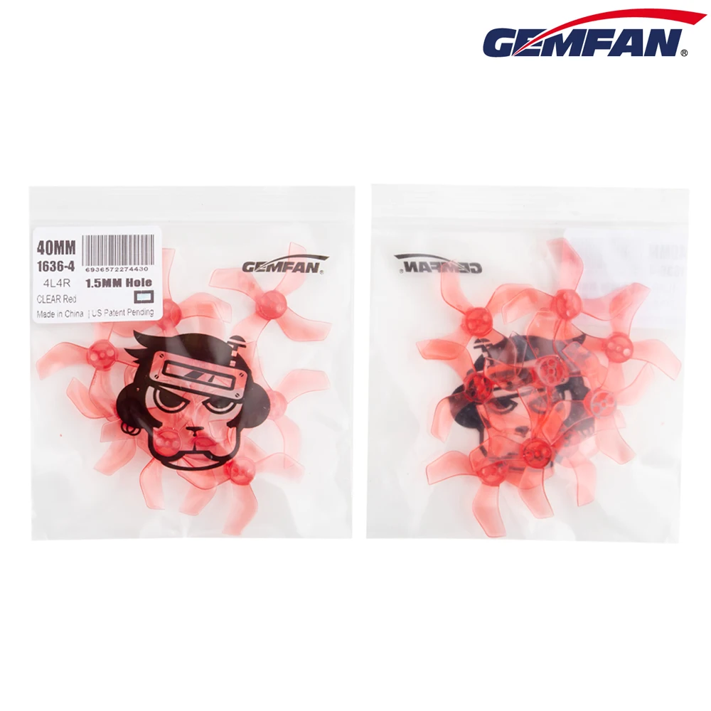 4Pairs 8pcs Shaft 1.5mm 4-Blade Gemfan 1636 1.6x3.6x4 40mm CCW/CW Propeller Hollow Cup Brushless Motor RC Drone Airplane Parts