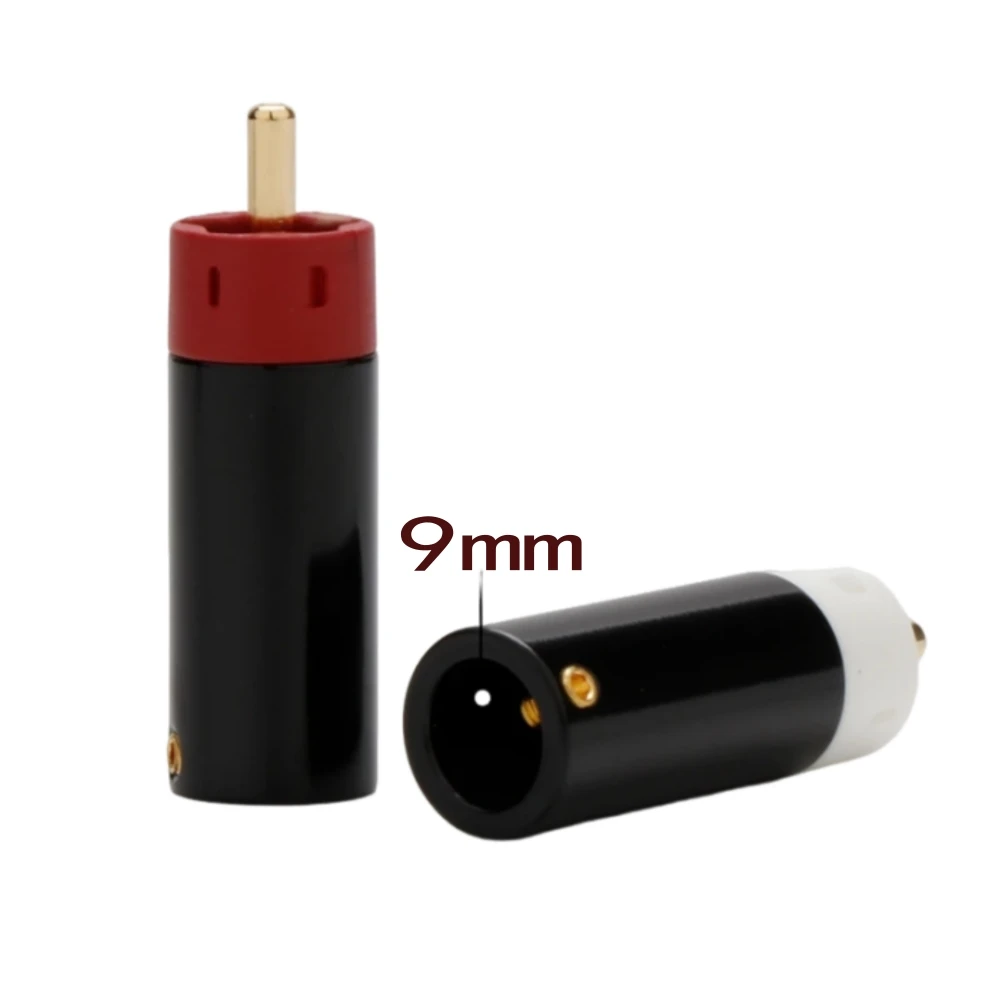 High Quality Hifi DIY Star Line Silver Plated / Gold Plated Tellurium Copper RCA Plug Connector 20pcs