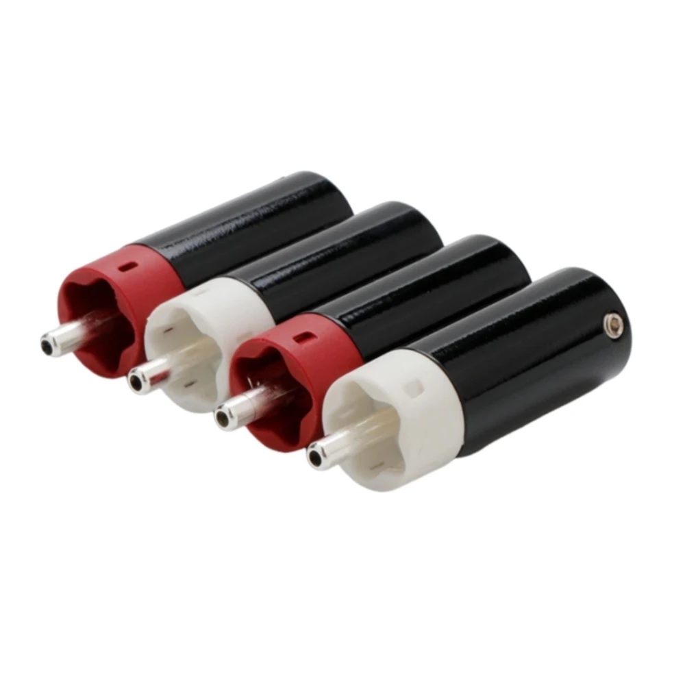 High Quality Hifi DIY Star Line Silver Plated / Gold Plated Tellurium Copper RCA Plug Connector 20pcs