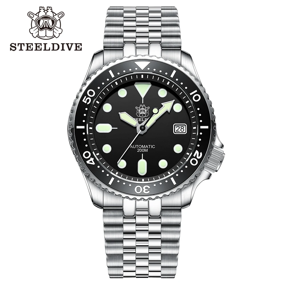 STEELDIVE SD1973 Men's Dive Watch NH35 Automatic Mechanical Men's Watch Luminous Ceramic Bezel Diver Watch Men Watches Sapphire