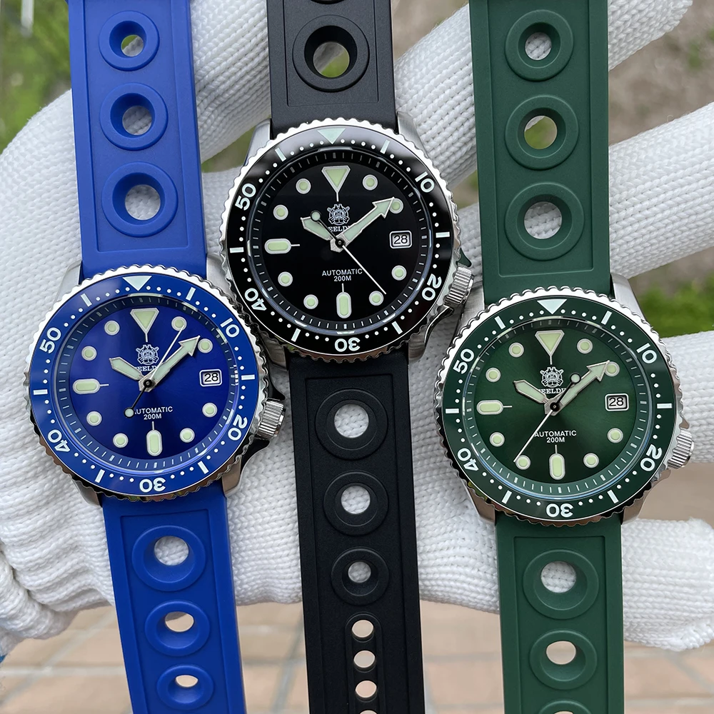 STEELDIVE SD1973 Men's Dive Watch NH35 Automatic Mechanical Men's Watch Luminous Ceramic Bezel Diver Watch Men Watches Sapphire