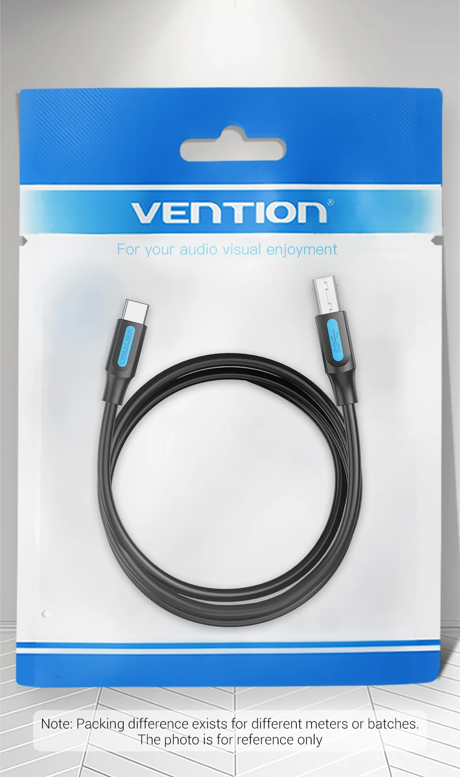 Vention USB C to USB Printer Cable for MacBook Pro Scanner Fax Machine HP Canon Dell Samsung Printer Type C 2.0 Printing Cord