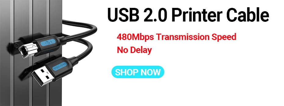 Vention USB C to USB Printer Cable for MacBook Pro Scanner Fax Machine HP Canon Dell Samsung Printer Type C 2.0 Printing Cord