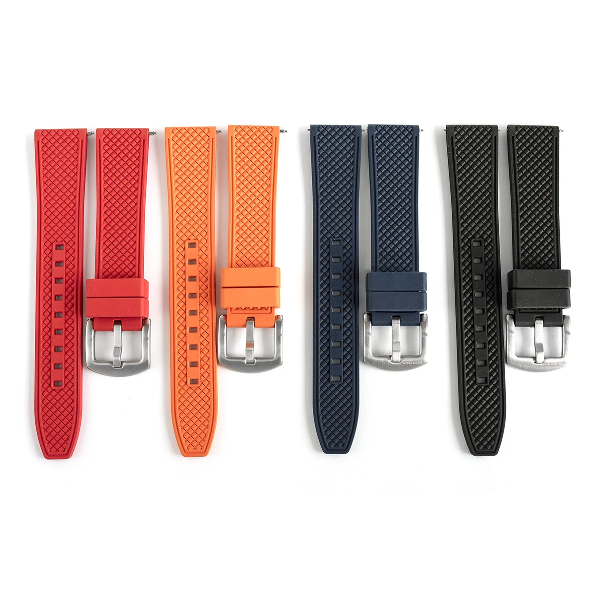 SEESTERN 20mm FKM Rubber Strap Silicone Replacement Wrist Bracelet for SKX007 SBDX Turtle Watchband Sumo PROSPEX Diver's Watch