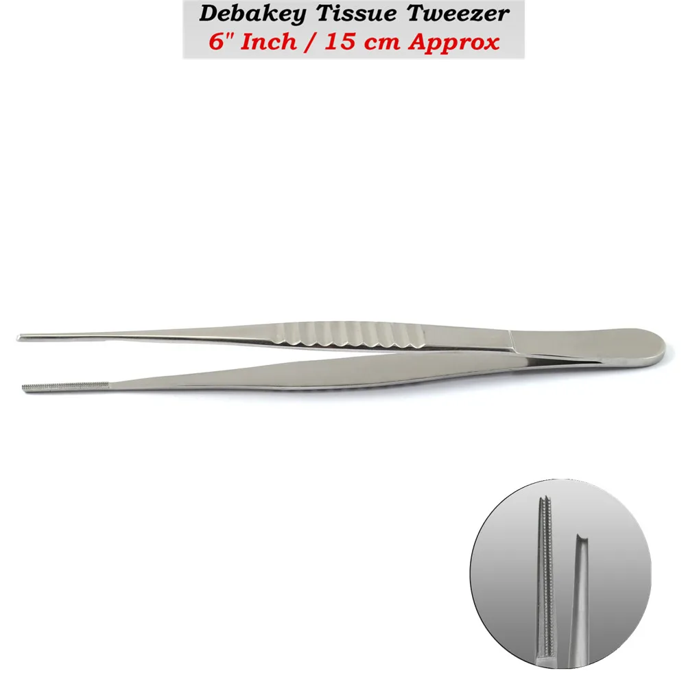 1Pcs Debakey Forceps Atraumatic Tissue Forceps Vascular Procedures Surgical Tweezers
