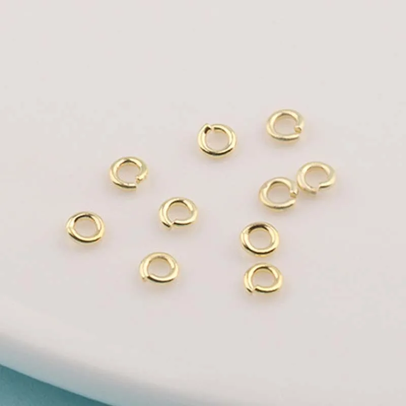 10pcs Genuine Real Pure Solid 925 Sterling Silver Open Jump Rings Split Ring Rose Gold Connector Jewelry Making Findings