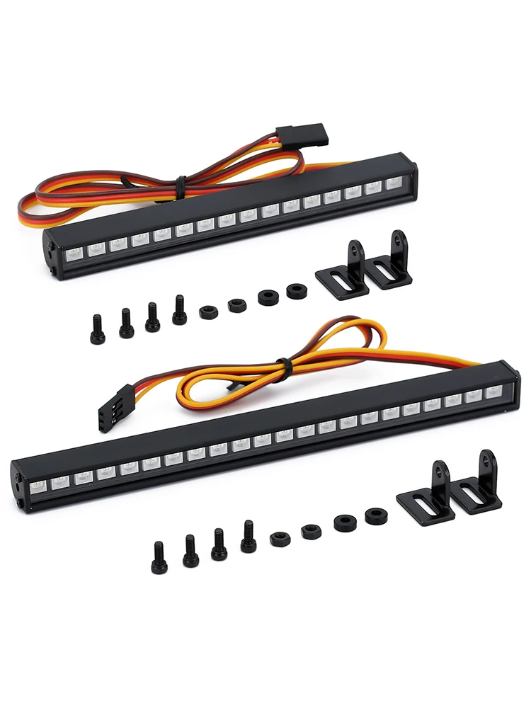 Metal 16/22LED RC Roof Lamp Light Bar Colorful for 1/10 RC Crawler Car Axial SCX10 90046 D90 Traxxas TRX-4