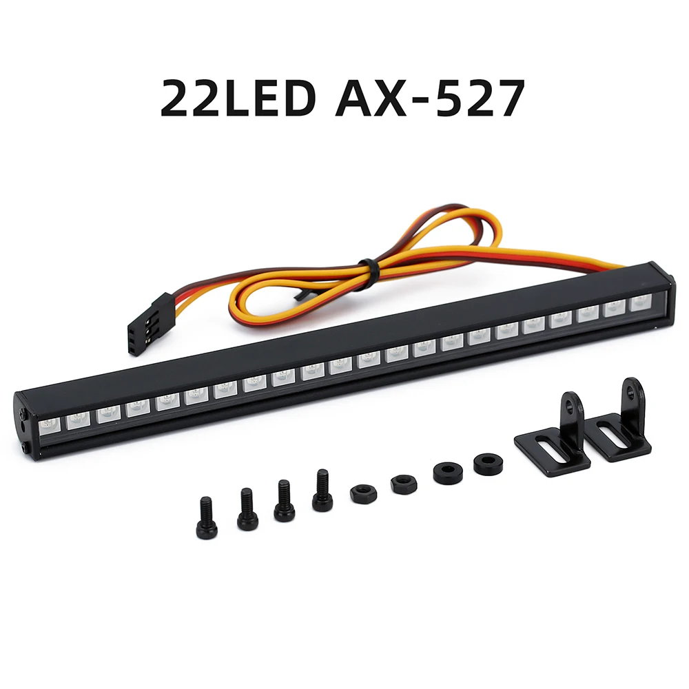 Metal 16/22LED RC Roof Lamp Light Bar Colorful for 1/10 RC Crawler Car Axial SCX10 90046 D90 Traxxas TRX-4