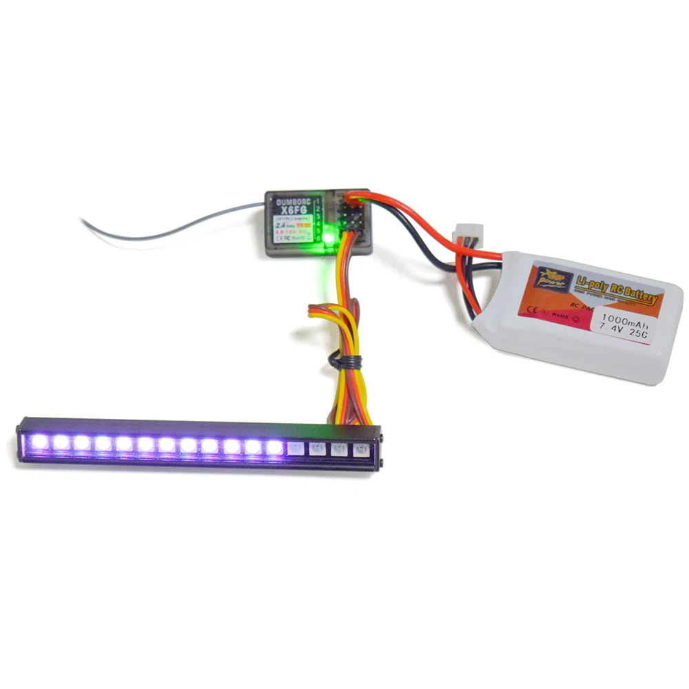 Metal 16/22LED RC Roof Lamp Light Bar Colorful for 1/10 RC Crawler Car Axial SCX10 90046 D90 Traxxas TRX-4