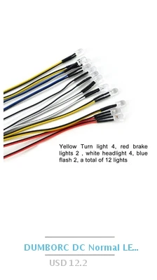 Metal 16/22LED RC Roof Lamp Light Bar Colorful for 1/10 RC Crawler Car Axial SCX10 90046 D90 Traxxas TRX-4