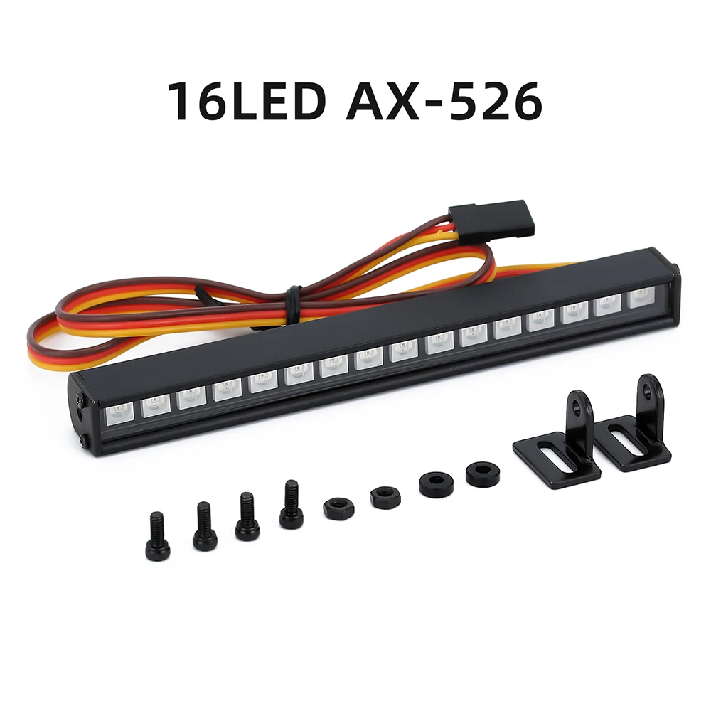 Metal 16/22LED RC Roof Lamp Light Bar Colorful for 1/10 RC Crawler Car Axial SCX10 90046 D90 Traxxas TRX-4