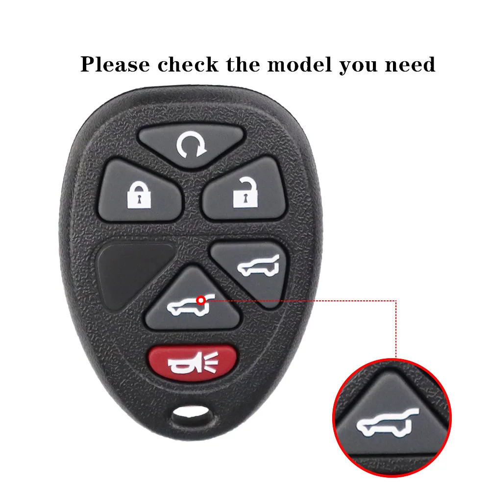 YIQIXIN 315Mhz Remote Car Key 6 Buttons For Chevrolet Suburban Tahoe GMC Yukon For Buick Cadillac Hummer H3 Fob FCC ID OUC60270