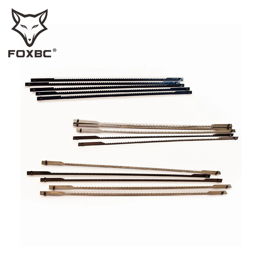 FOXBC 76mm 3" Scroll Saw Blades Pin End 15/18/24 TPI for Dremel, Sears, Craftsman, Delta 15" Hobby, Emco Lux Hobby Saw 36PCS