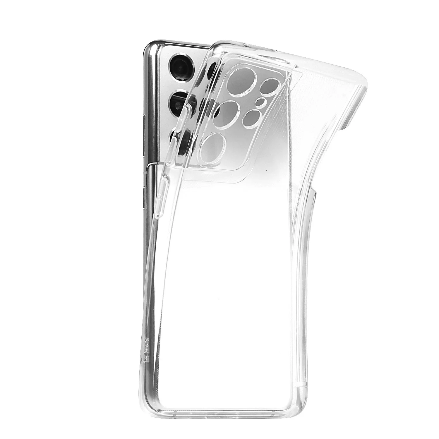 Fashion pen slot transparent case for Samsung Galaxy S21 Ultra 5G TPU Cover Anti-knock luxury Cases