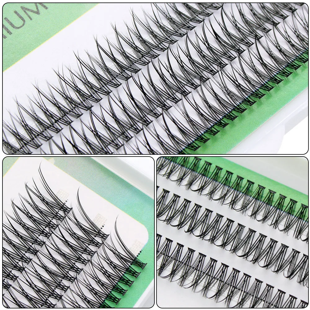 MoonLily Premium Dovetail Eyelashes Extensions V Sahpe Silk Cluster False Mink Individual Faux Lashes Eyelash Makeup For Women