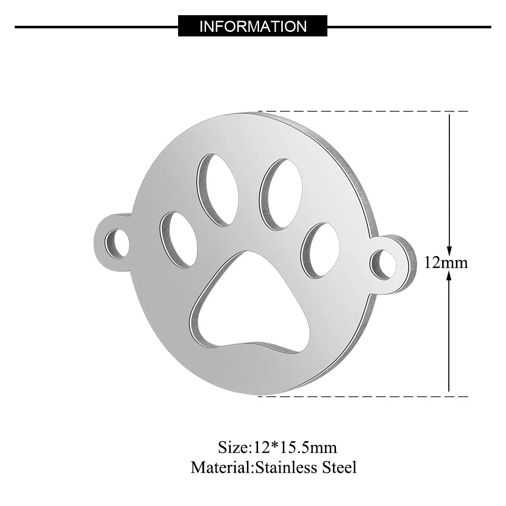 10pcs 316 Stainless Steel Double Heart Charm Sun Om Yoga Lotus Connector DIY Jewelry Making Charms Wholesale