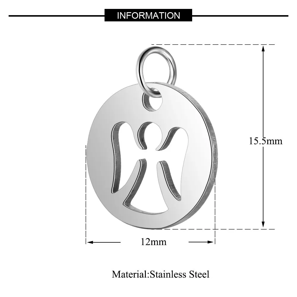 10pcs 316 Stainless Steel Double Heart Charm Sun Om Yoga Lotus Connector DIY Jewelry Making Charms Wholesale