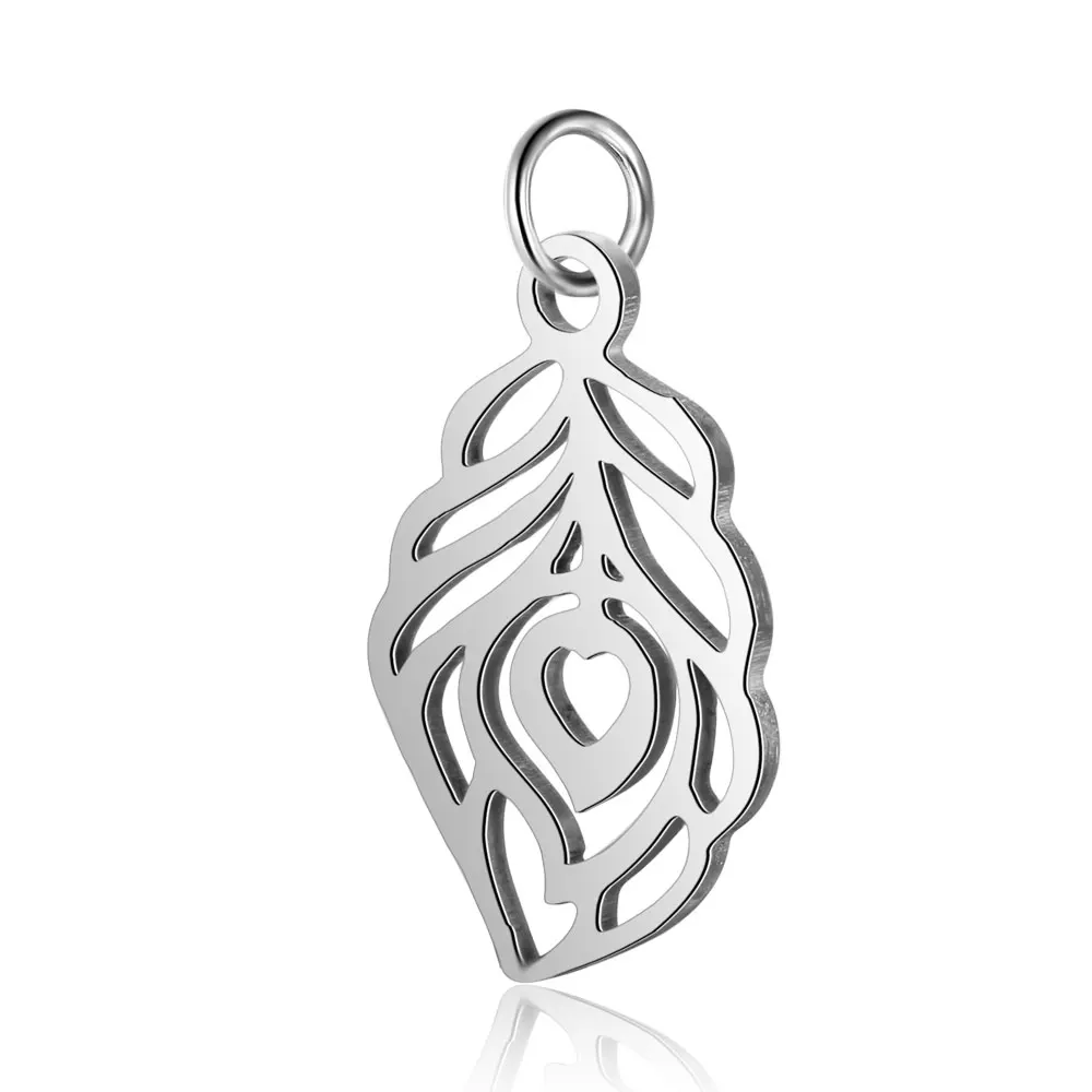 10pcs 316 Stainless Steel Double Heart Charm Sun Om Yoga Lotus Connector DIY Jewelry Making Charms Wholesale