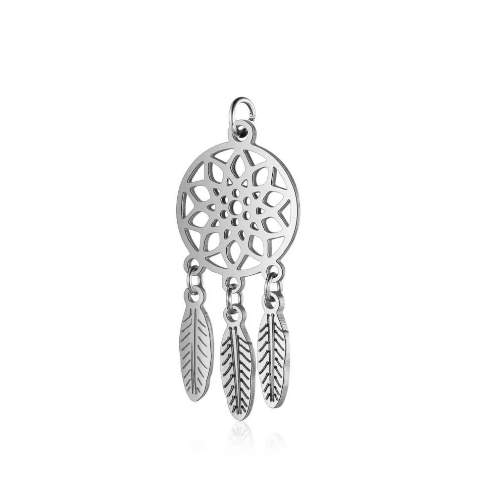 10pcs 316 Stainless Steel Double Heart Charm Sun Om Yoga Lotus Connector DIY Jewelry Making Charms Wholesale