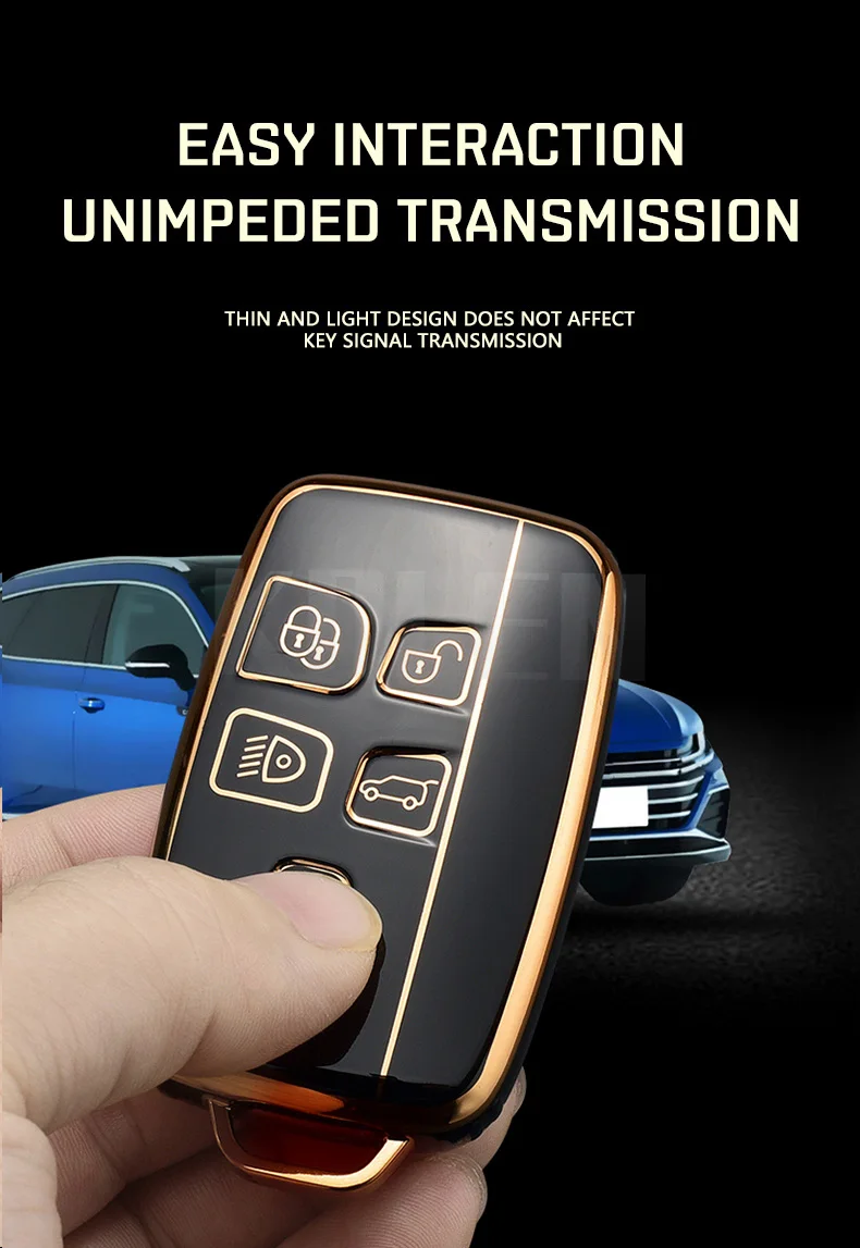 TPU Car Remote Key Case Cover Shell For Land Rover Range Rover Sport Evoque Freelander Velar Discovery 4 Jaguar XE XJ XF Guitar