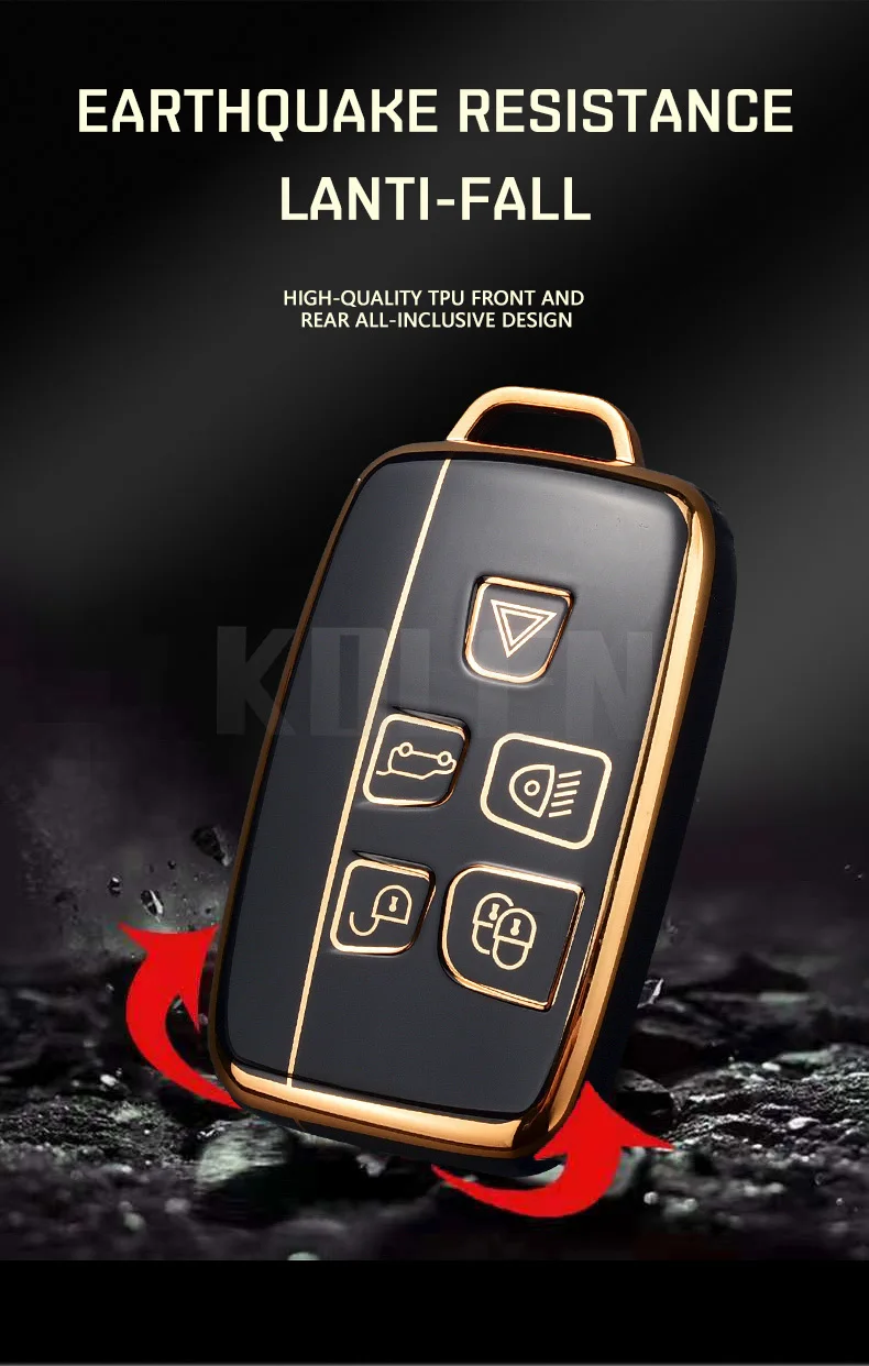 TPU Car Remote Key Case Cover Shell For Land Rover Range Rover Sport Evoque Freelander Velar Discovery 4 Jaguar XE XJ XF Guitar