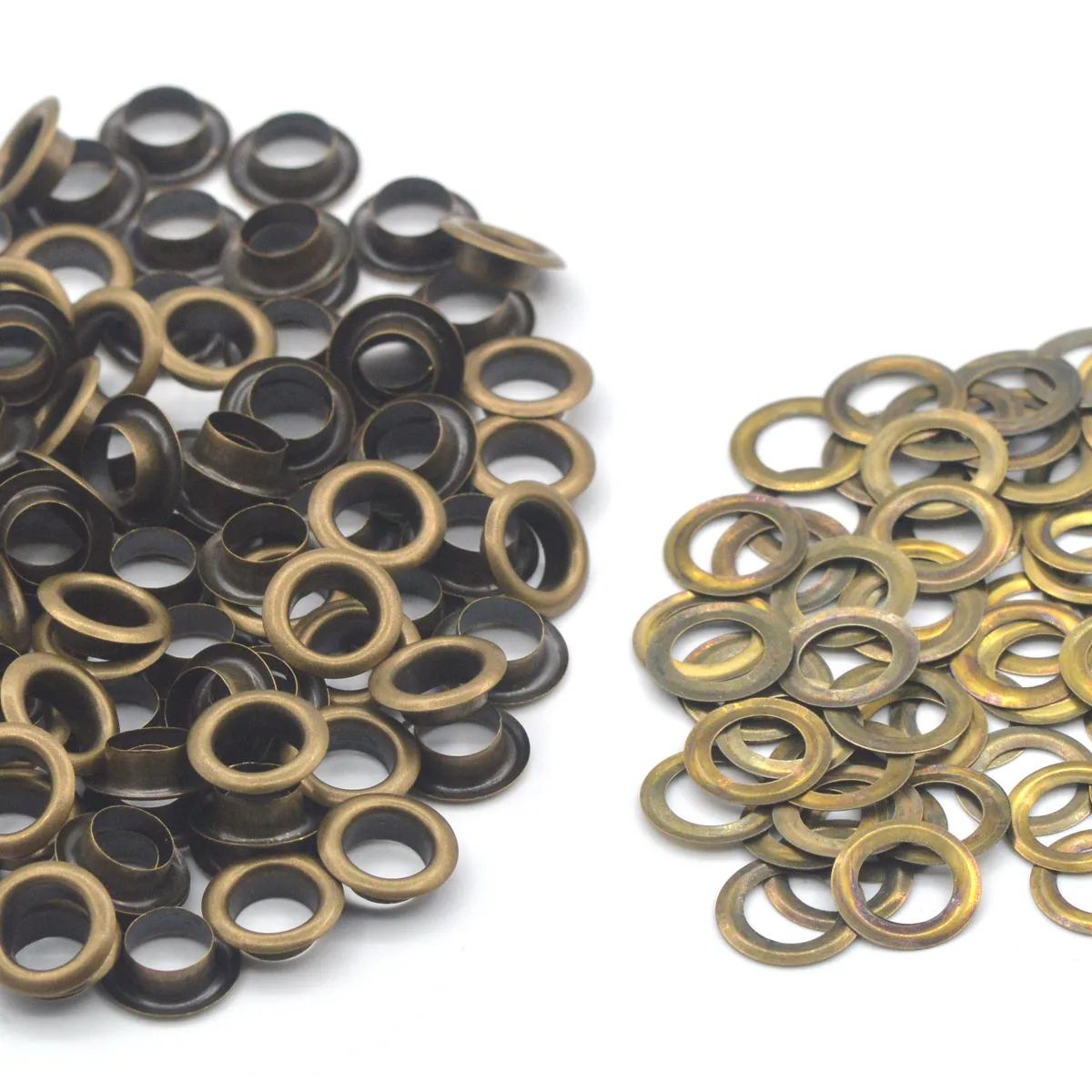 100sets Bronze Color Pure Brass Material 4mm/5mm/6mm/8mm/10mm Grommet Eyelet With Washer Fit Leather Craft Shoes Belt Cap