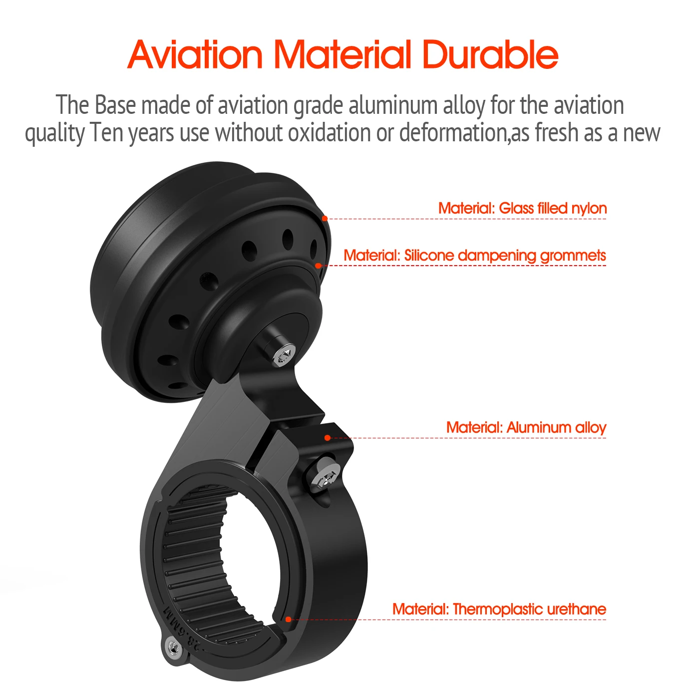 Aluminum Motorcycle Phone Holder Anti-Vibration Dampener for Handlebar Racing Mountain Bike MTB Bicycle Motor Quick Mount Stand