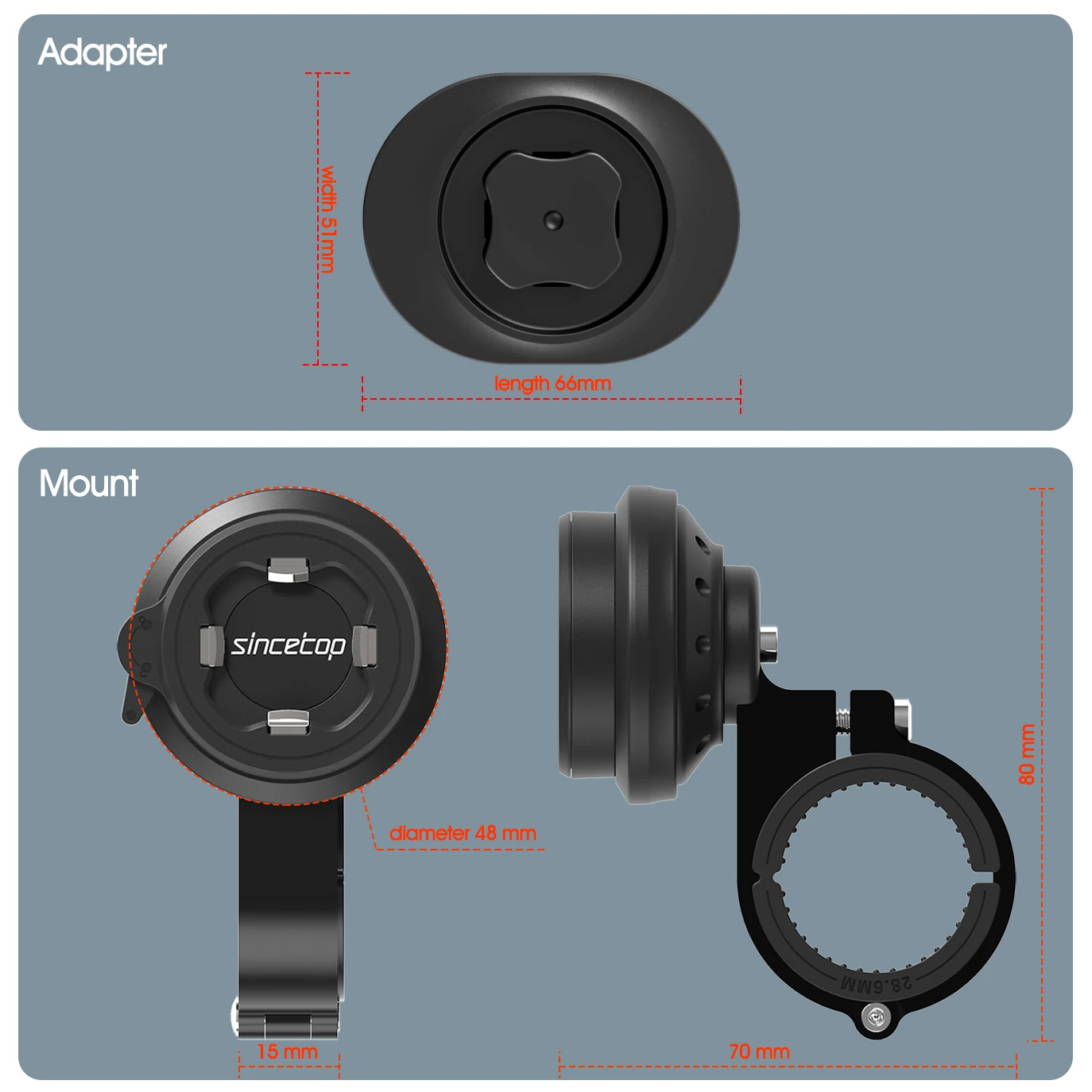 Aluminum Motorcycle Phone Holder Anti-Vibration Dampener for Handlebar Racing Mountain Bike MTB Bicycle Motor Quick Mount Stand