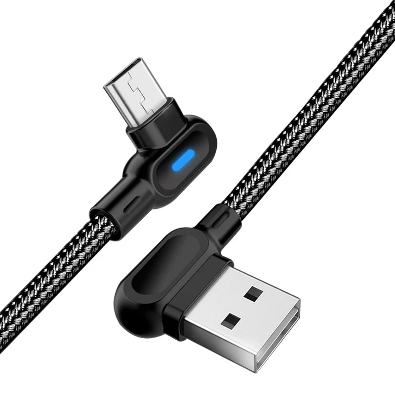OLAF USB Type C Cable Fast Charging 90 Degree USB C Cable For Samsung S8 S9 S10 Xiaomi Mobile Phone Charger Micro Usb Cables