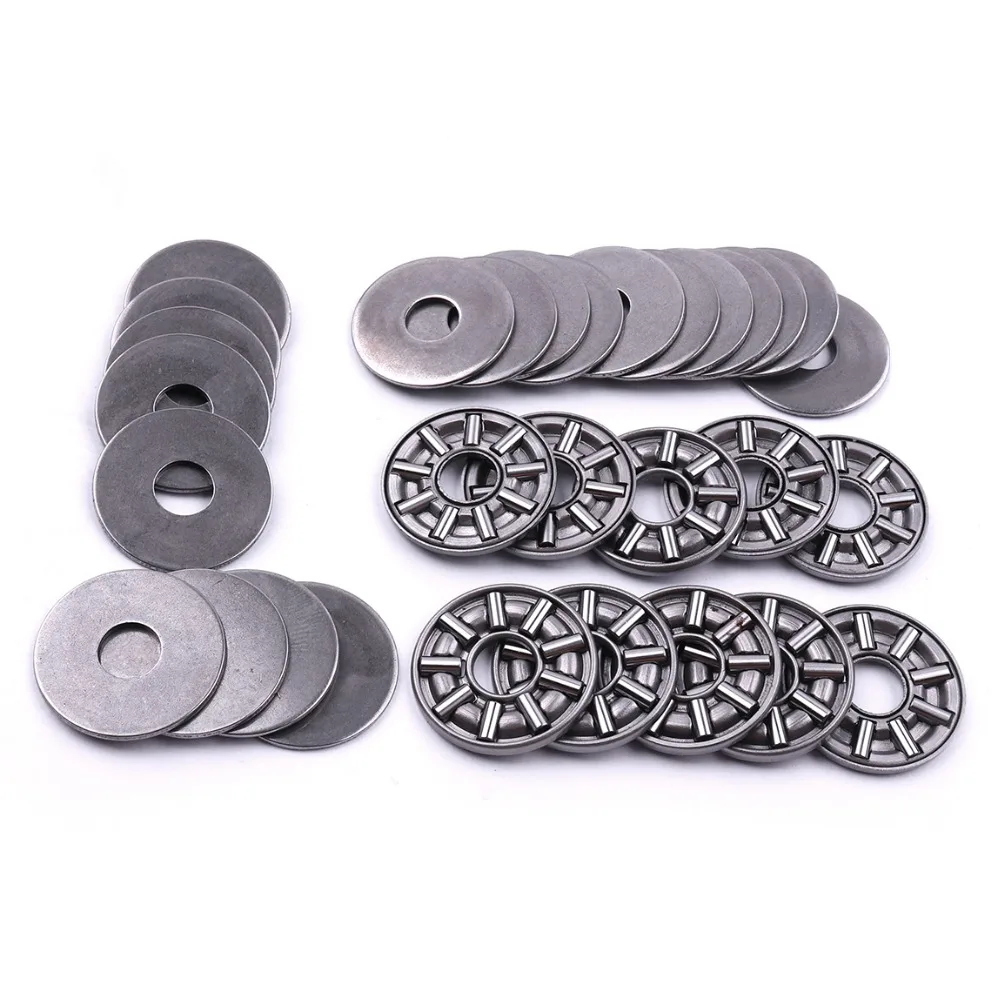 5Pcs/sets 3-in-1 Bearing Steel Miniature Thrust Needle Roller Bearings AXK0619/AXK0819/AXK1024/AXK1528/AXK1730+2AS Ball Bearing