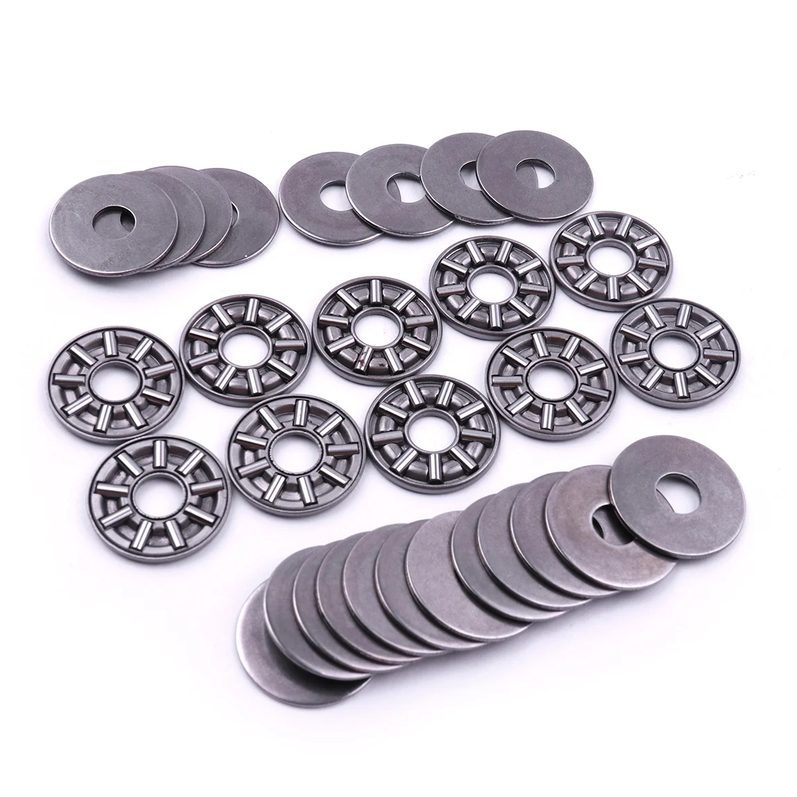 5Pcs/sets 3-in-1 Bearing Steel Miniature Thrust Needle Roller Bearings AXK0619/AXK0819/AXK1024/AXK1528/AXK1730+2AS Ball Bearing