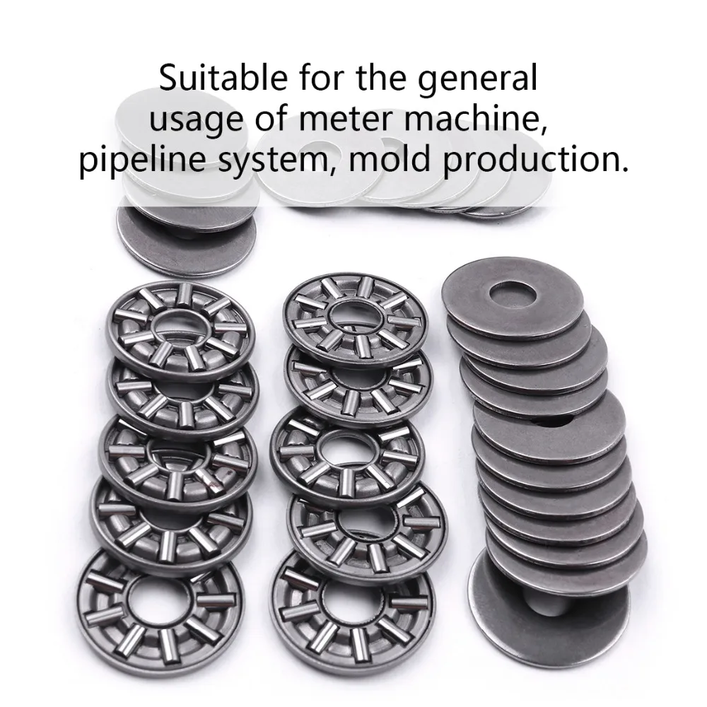 5Pcs/sets 3-in-1 Bearing Steel Miniature Thrust Needle Roller Bearings AXK0619/AXK0819/AXK1024/AXK1528/AXK1730+2AS Ball Bearing