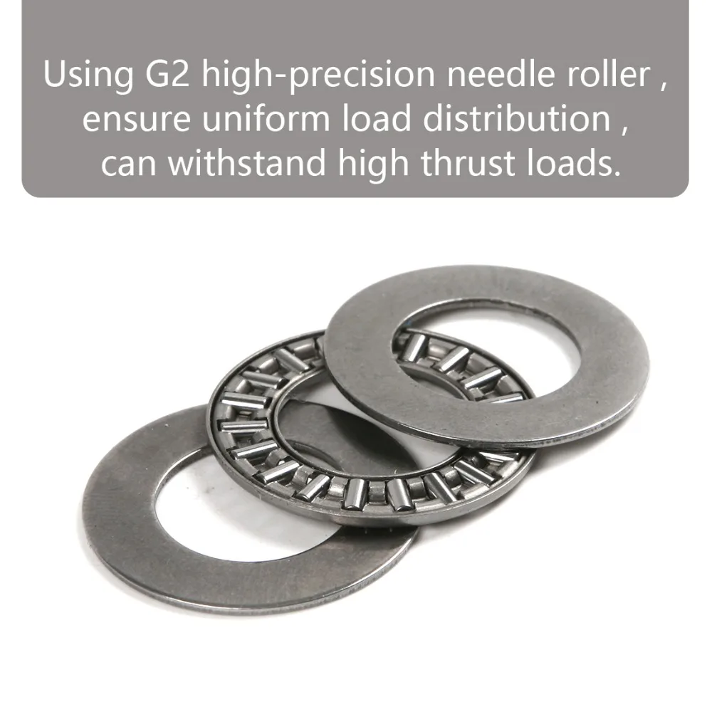 5Pcs/sets 3-in-1 Bearing Steel Miniature Thrust Needle Roller Bearings AXK0619/AXK0819/AXK1024/AXK1528/AXK1730+2AS Ball Bearing