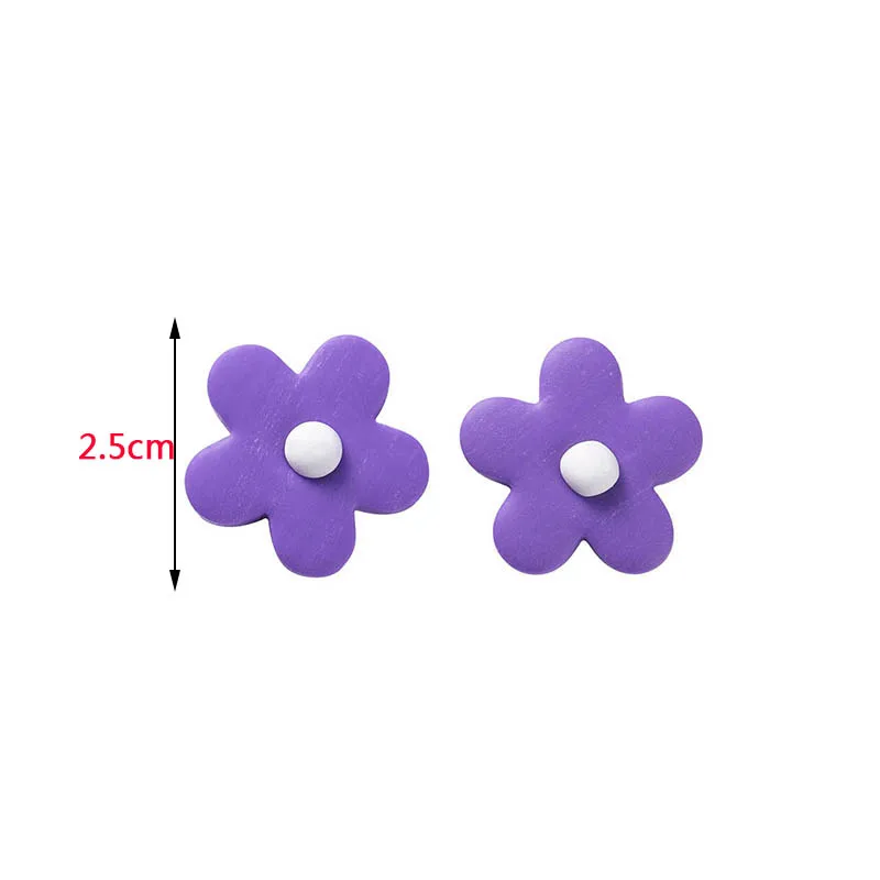 Purple Color Women Dangle Earrings Small Round Unusual Earrings Fashion Flower Butterfly Hanging Earrings Pendientes Mujer
