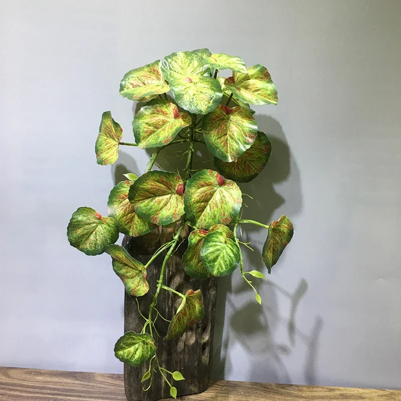22in Large Artificial Hanging Plants Fake Ferns Leaves Plastic Begonia Plants For Home Room Garden Wedding Garland Decoration