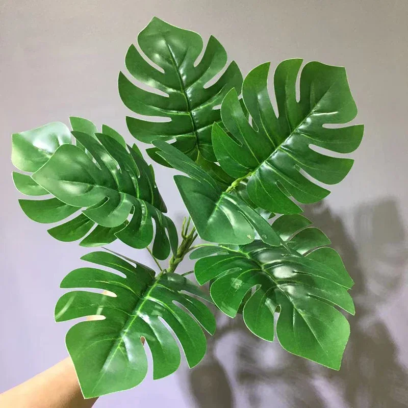 22in Large Artificial Hanging Plants Fake Ferns Leaves Plastic Begonia Plants For Home Room Garden Wedding Garland Decoration