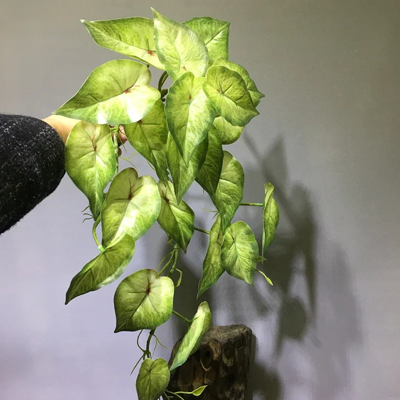22in Large Artificial Hanging Plants Fake Ferns Leaves Plastic Begonia Plants For Home Room Garden Wedding Garland Decoration