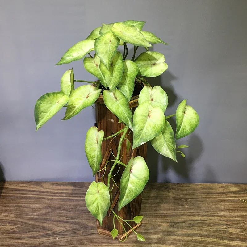 22in Large Artificial Hanging Plants Fake Ferns Leaves Plastic Begonia Plants For Home Room Garden Wedding Garland Decoration