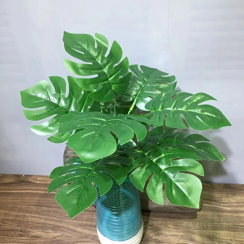 22in Large Artificial Hanging Plants Fake Ferns Leaves Plastic Begonia Plants For Home Room Garden Wedding Garland Decoration