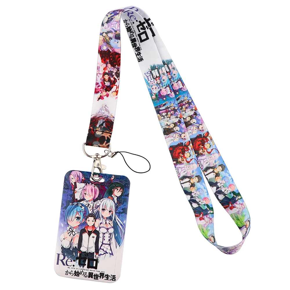 Ransitute R2643 Anime Lanyard Card ID Holder Car KeyChain ID Card Gym Phone Badge Kids Key Ring Holder Jewelry